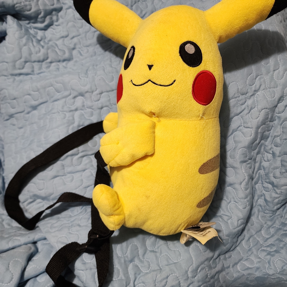 Yellow Pikachu Plush Backpack - image 1
